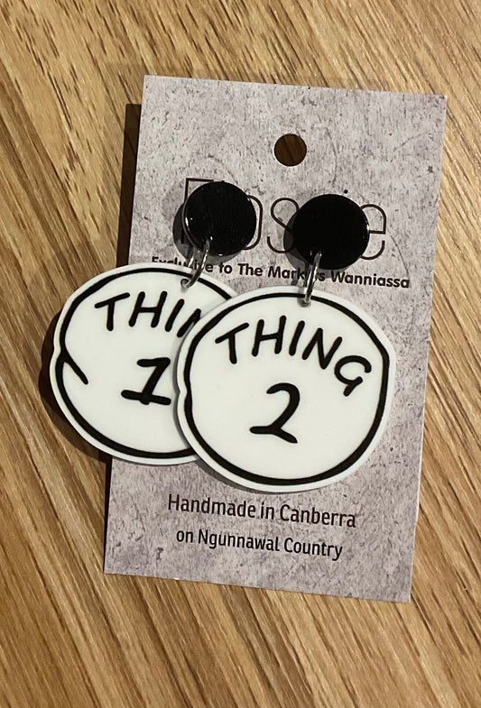 *Earrings Thing 1 & 2 Dangles