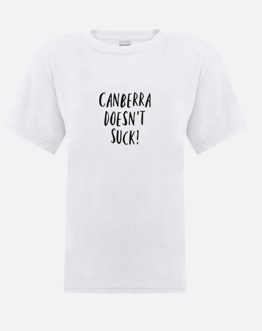 Canberra Doesn't Suck Crew Neck Tee Child Sizes