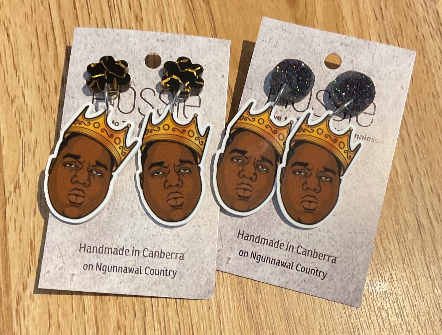 *Earrings King Biggie Dangles