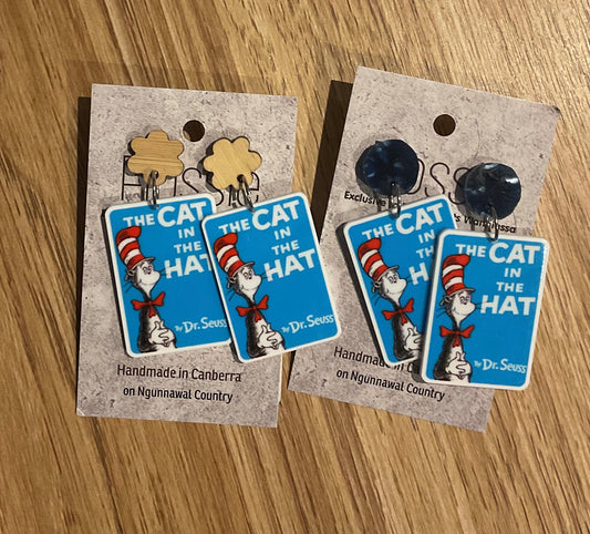 *Earrings Cat Hat Dangles