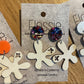 *Earrings Hand Painted Flower Dangles