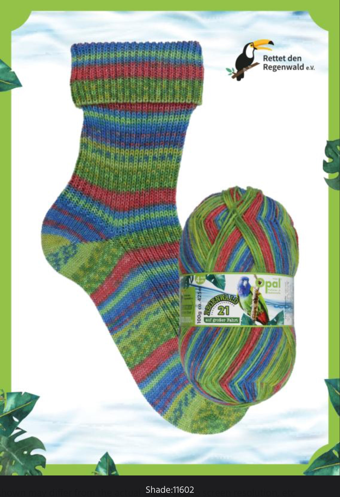 Opal Regenwald 21 4ply Sock