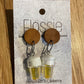 *Earring Beer Schooner Dangles