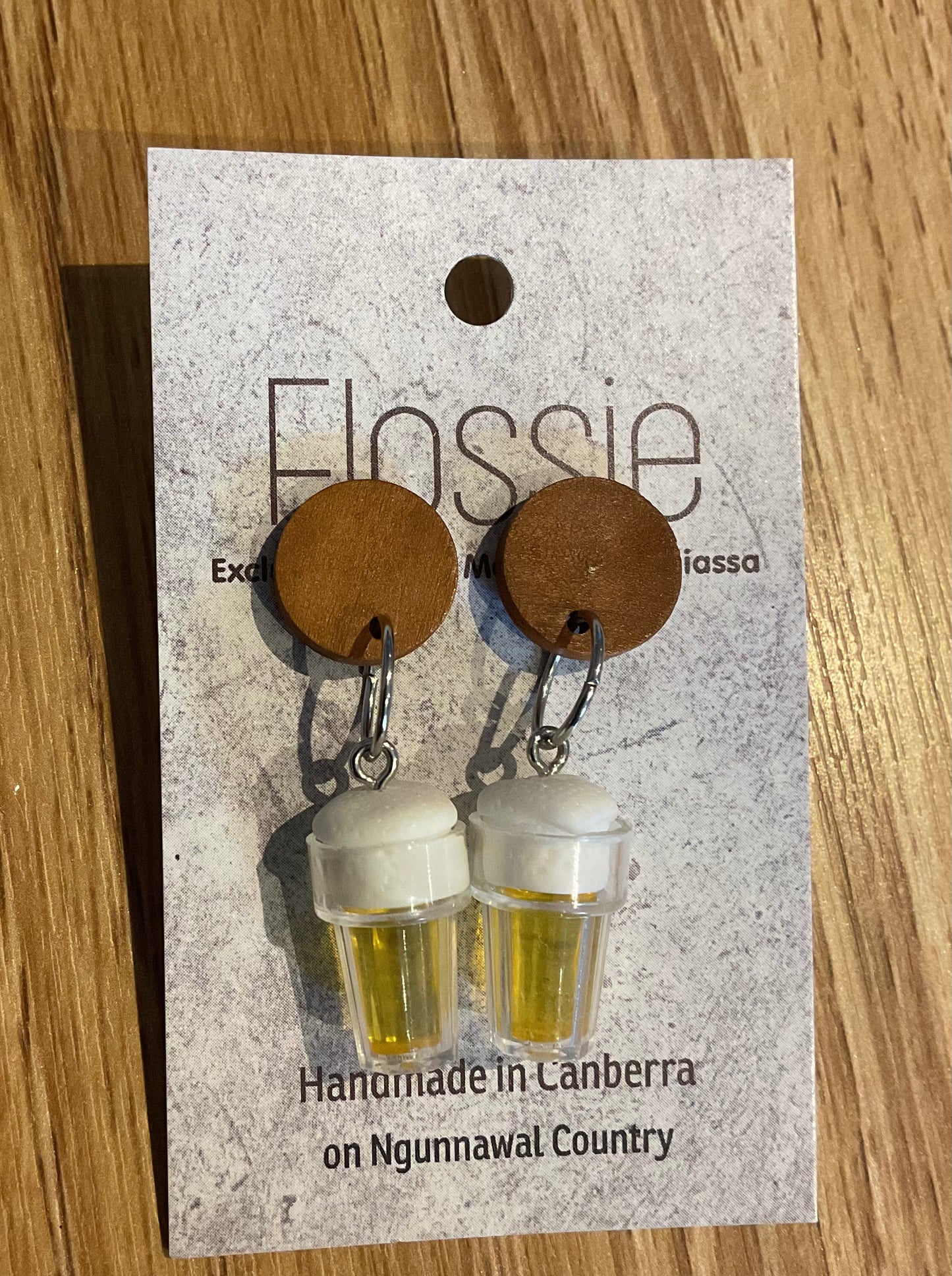 *Earring Beer Schooner Dangles