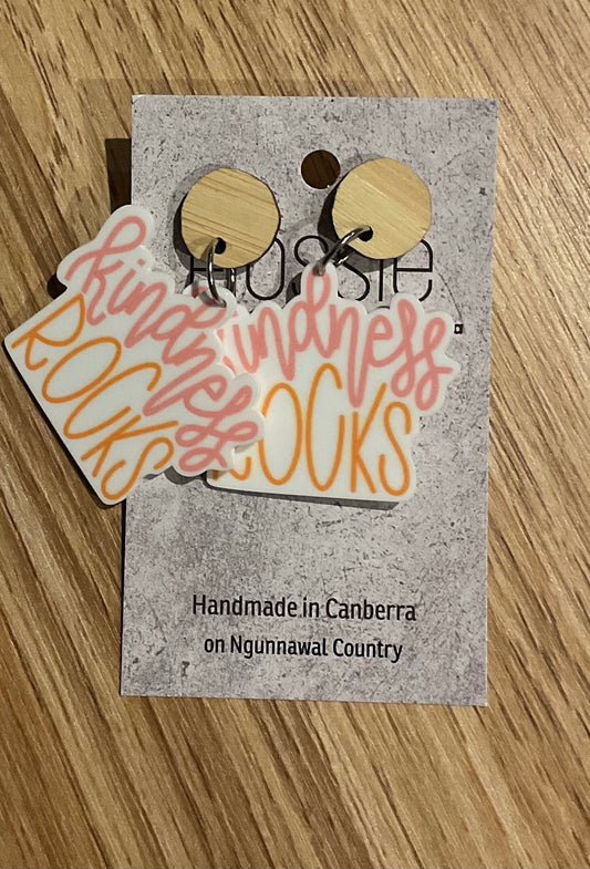 *Earrings Kindness Rocks Dangles