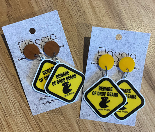 *Earrings Drop Bears Dangles