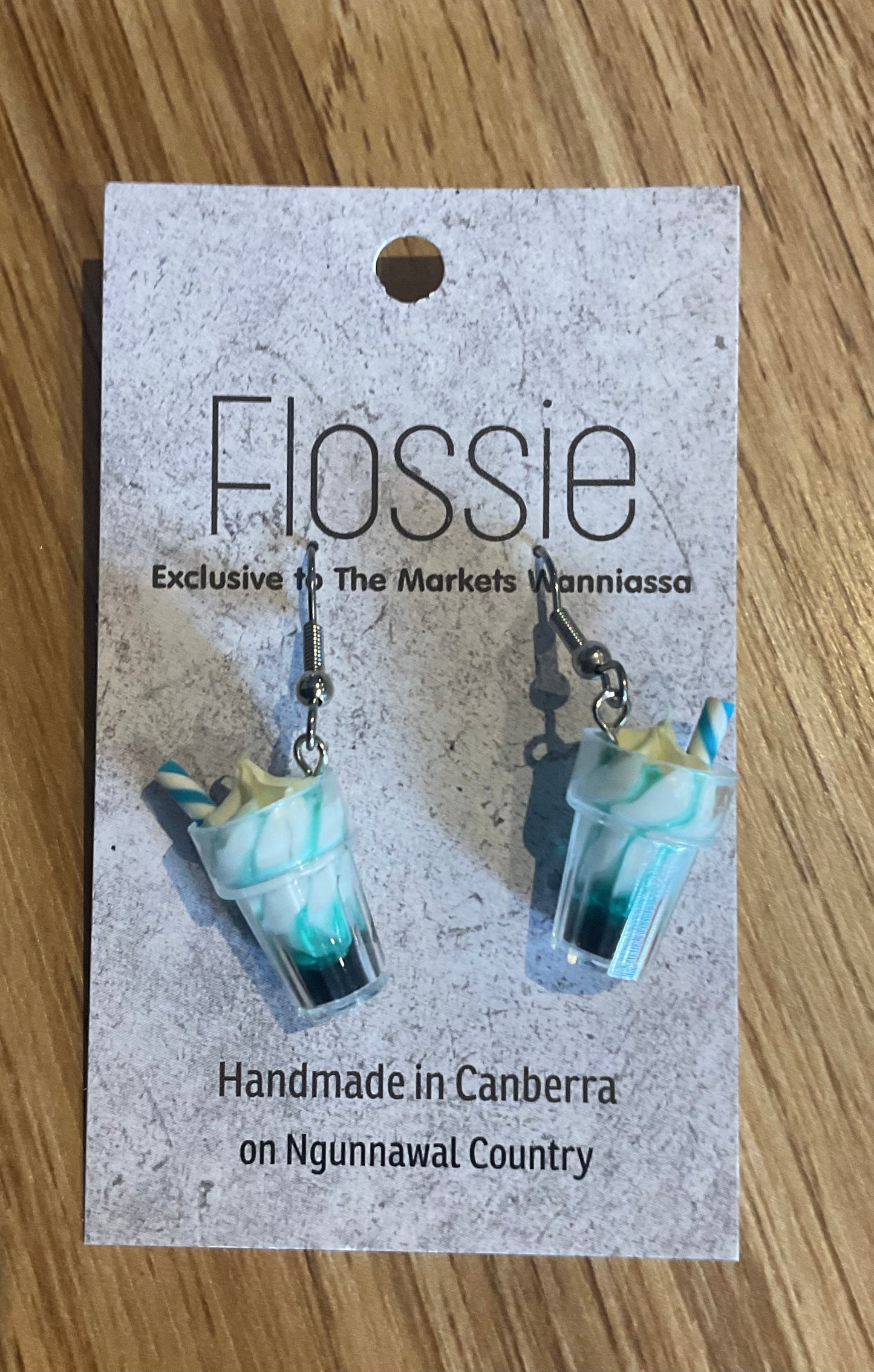 *Earring Mint Milkshake Dangles
