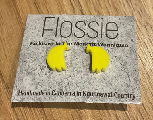 *Earrings Banana Studs