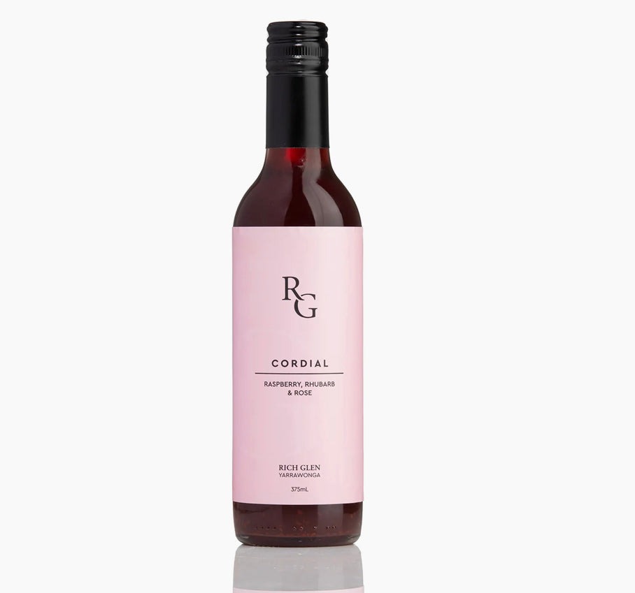 Raspberry Rhubarb Rose Cordial