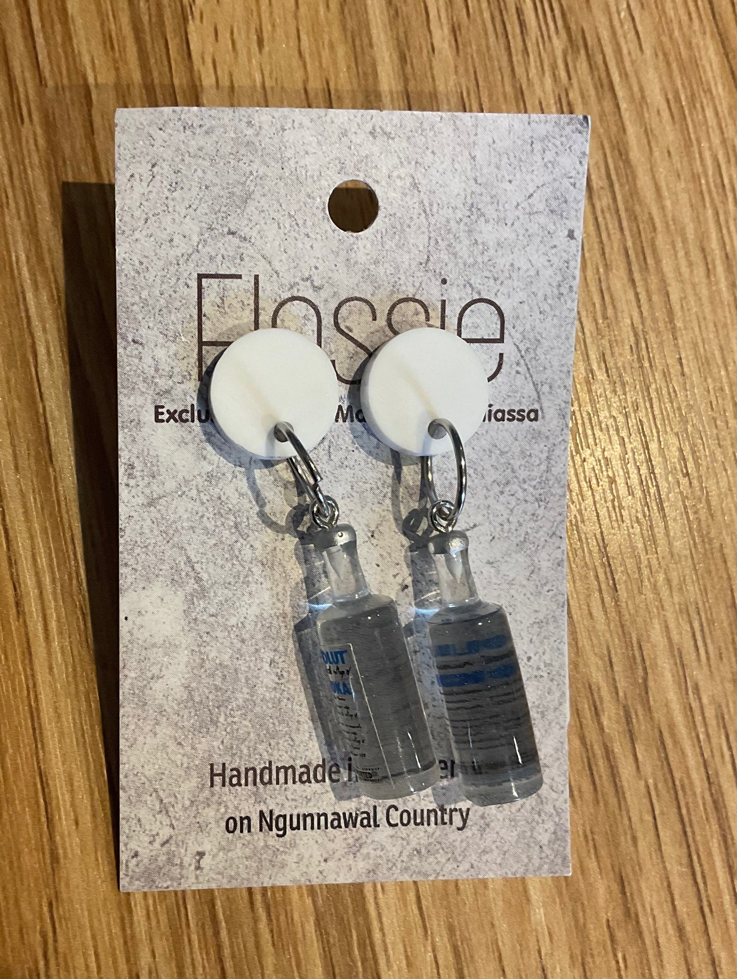 *Earring Vodka Bottle Dangles