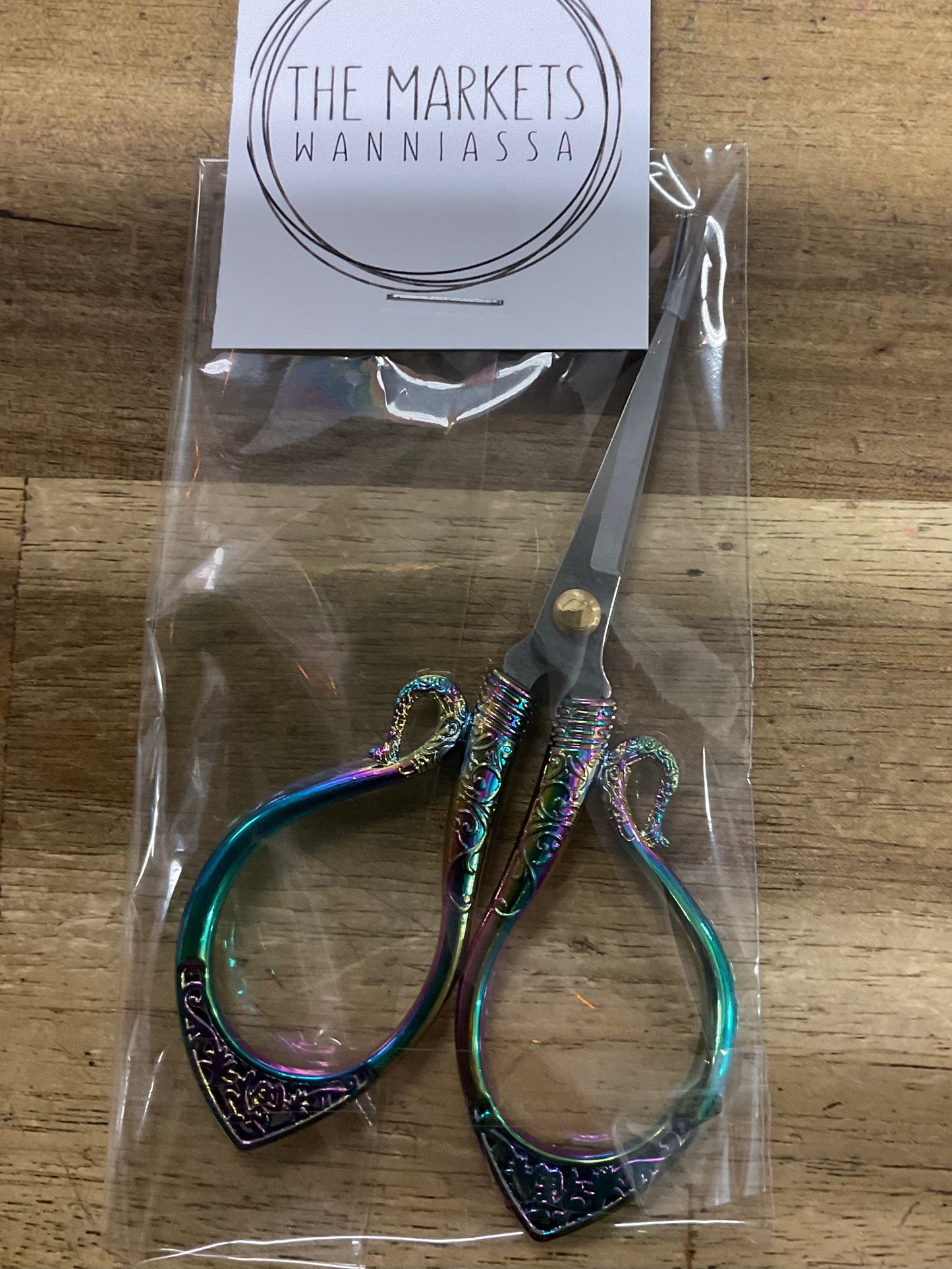 Small Fancy Embroidery Scissors Petrol Colour