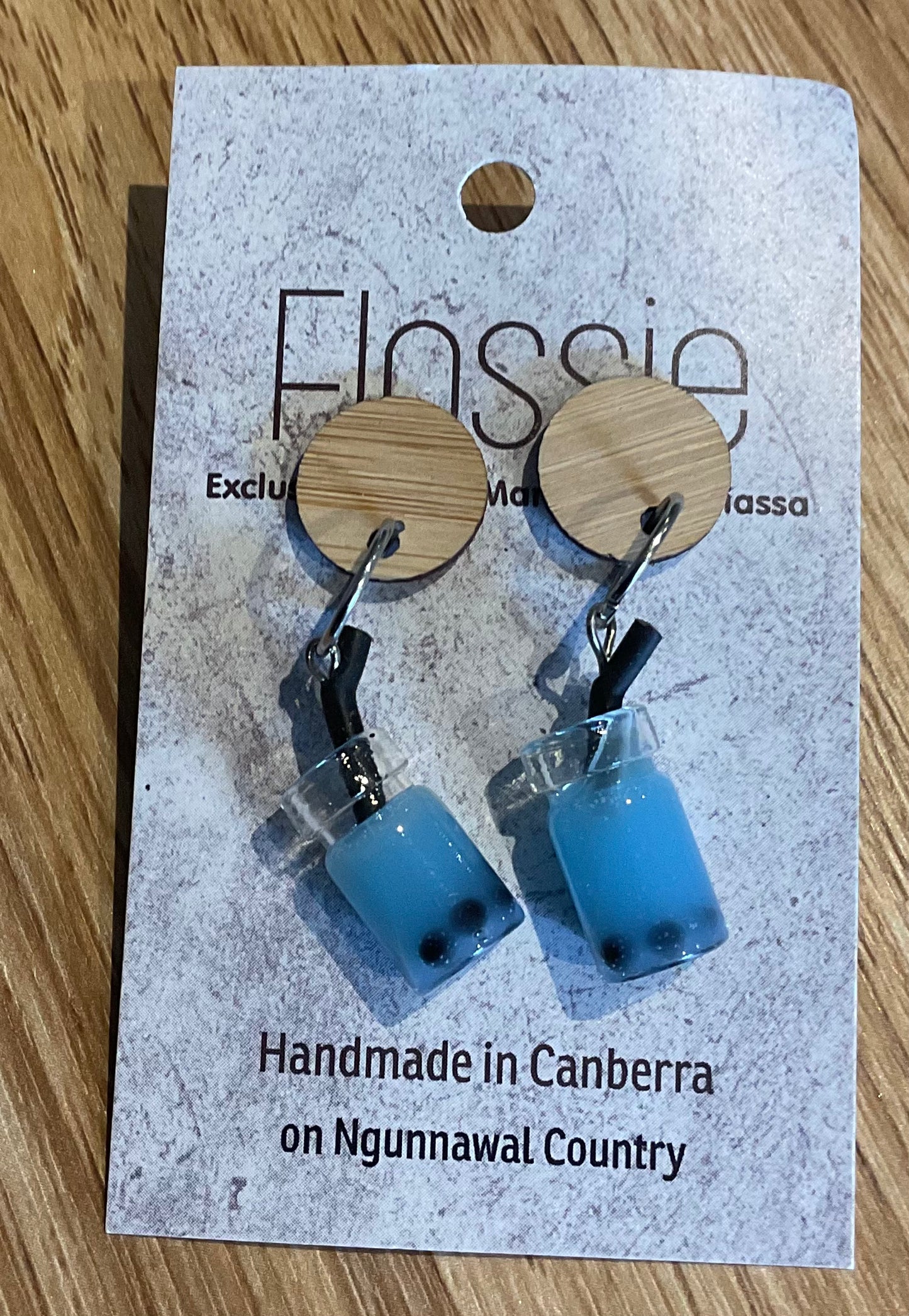 *Earring Berry Bubble Tea Dangles