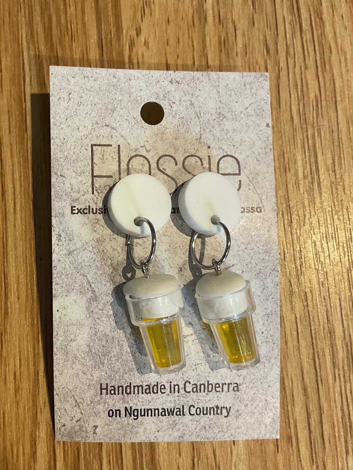 *Earring Beer Schooner Dangles