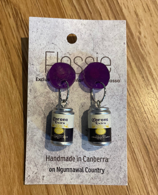 *Earrings Beer Can Dangles