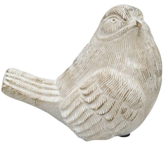 Fable Bird Ornament Bisque