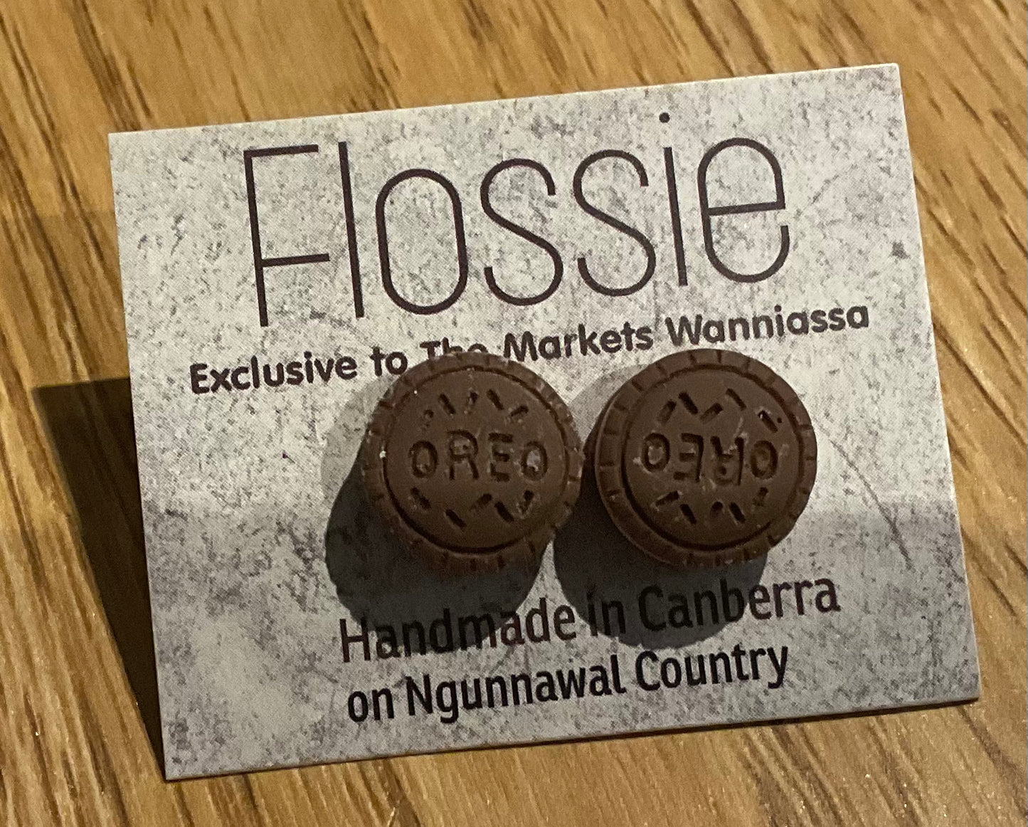 *Earrings Oreo Cookie Studs