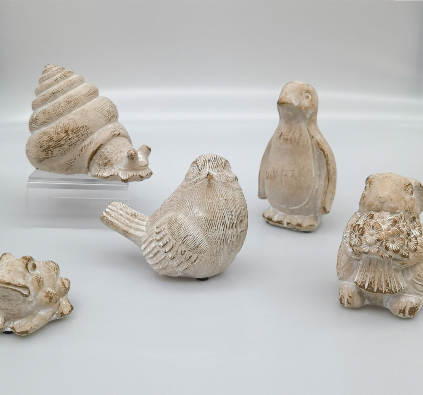 Fable Bird Ornament Bisque