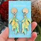 Wooden Wattle Statement Earrings