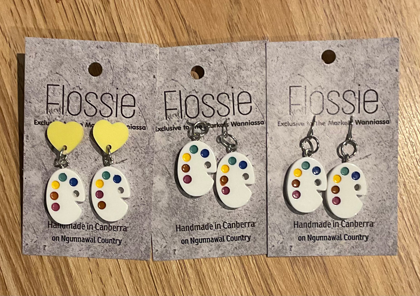 *Earrings Painting Palette Dangles