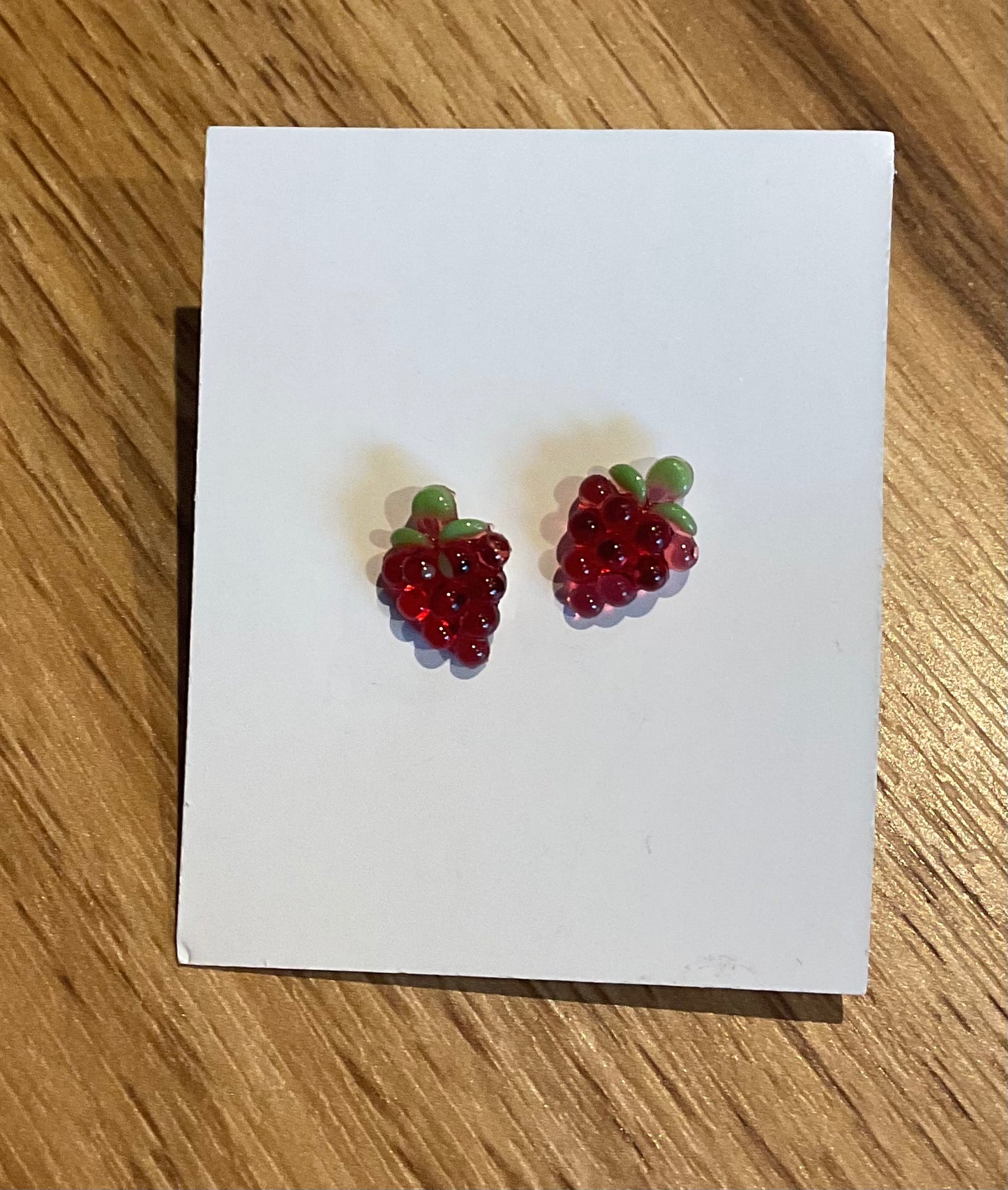 *Earrings Red Grape Studs