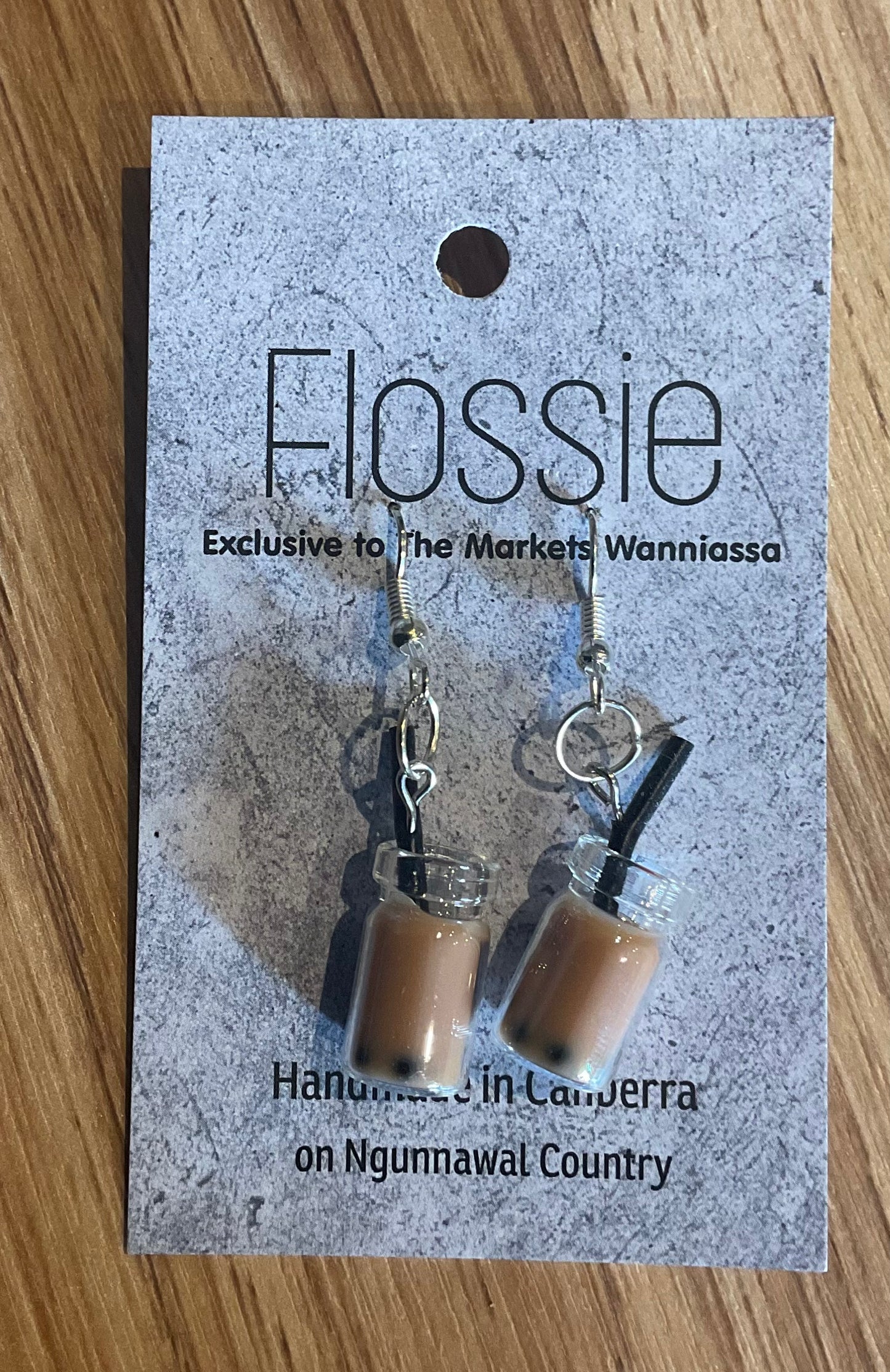 *Earring Coffee Drink Dangles