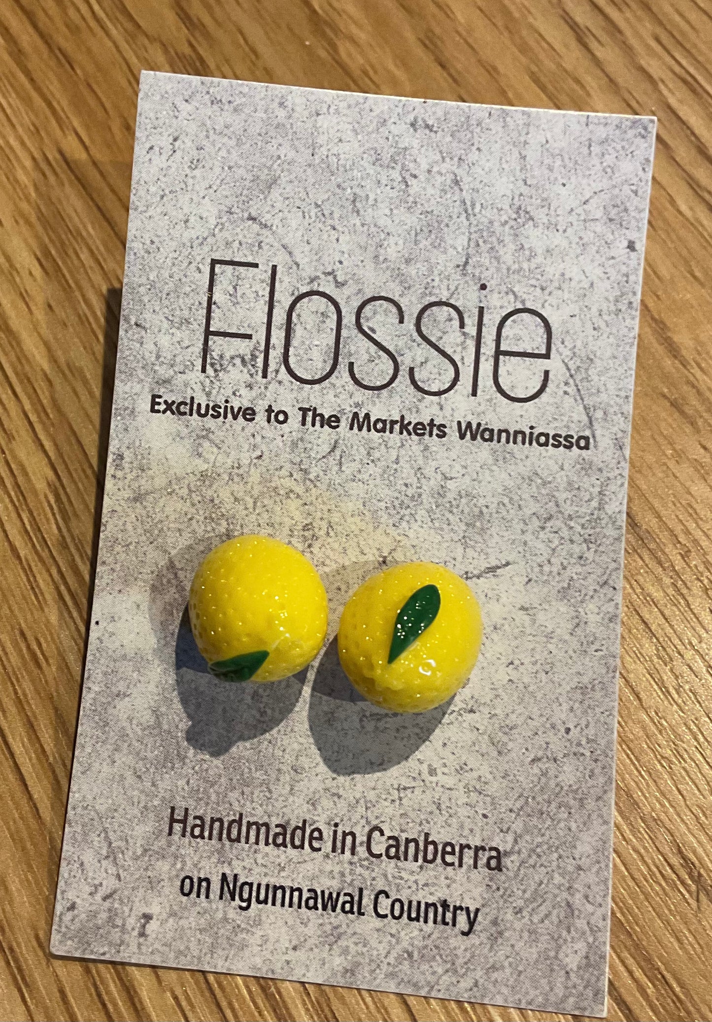 *Earrings Chunky Lemon Studs