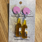 *Earring Beer Bottle Dangles