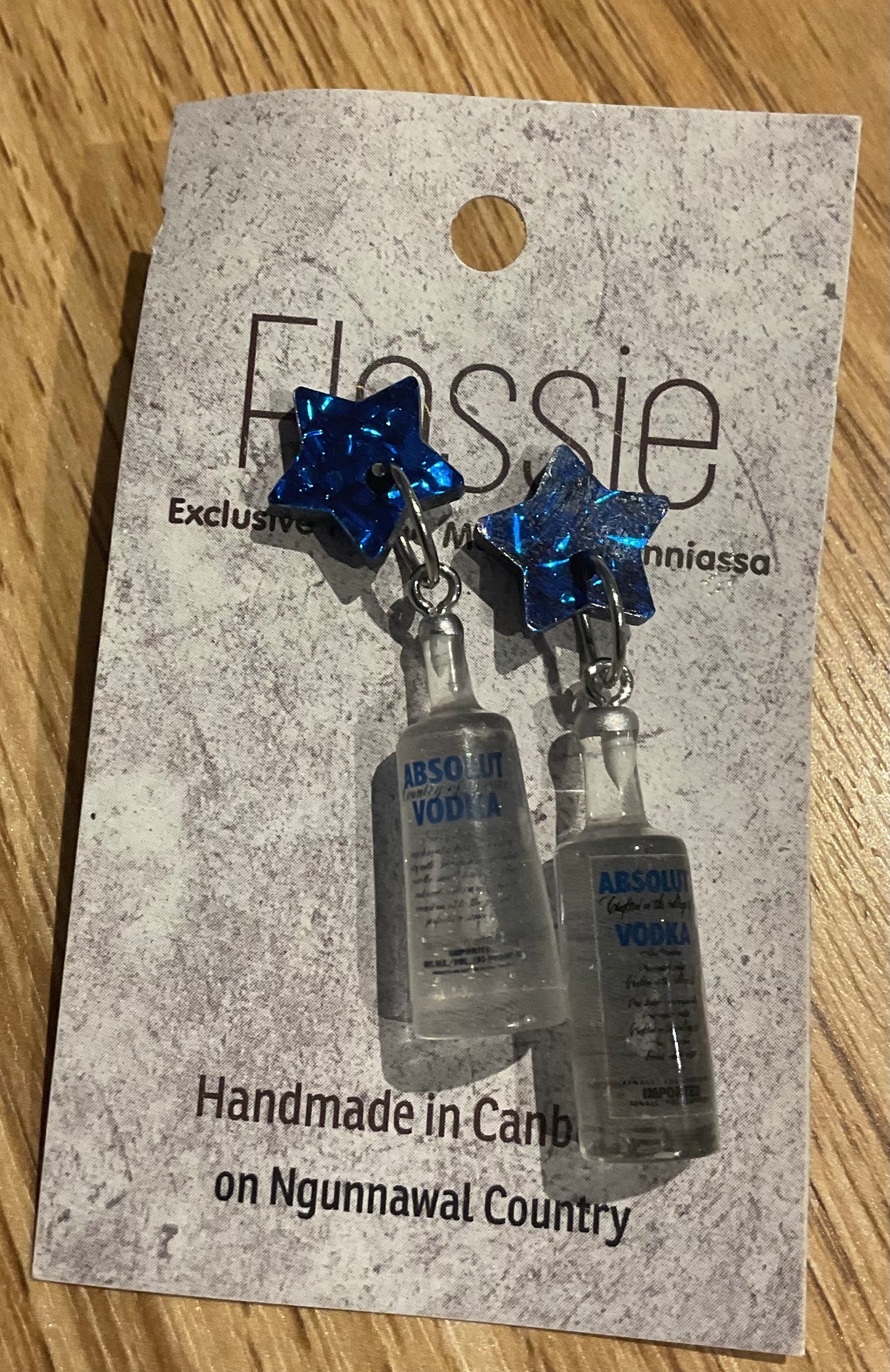*Earring Vodka Bottle Dangles