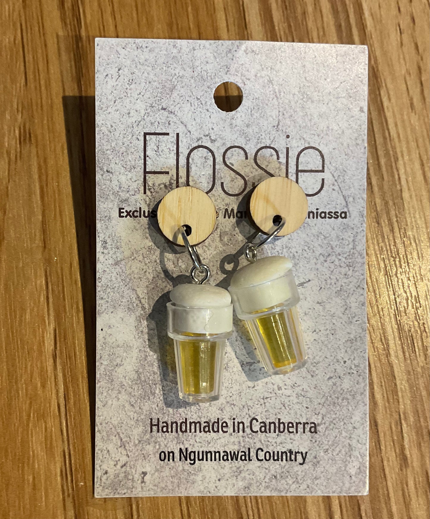 *Earring Beer Schooner Dangles