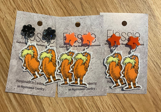 *Earrings Lorax Dangles