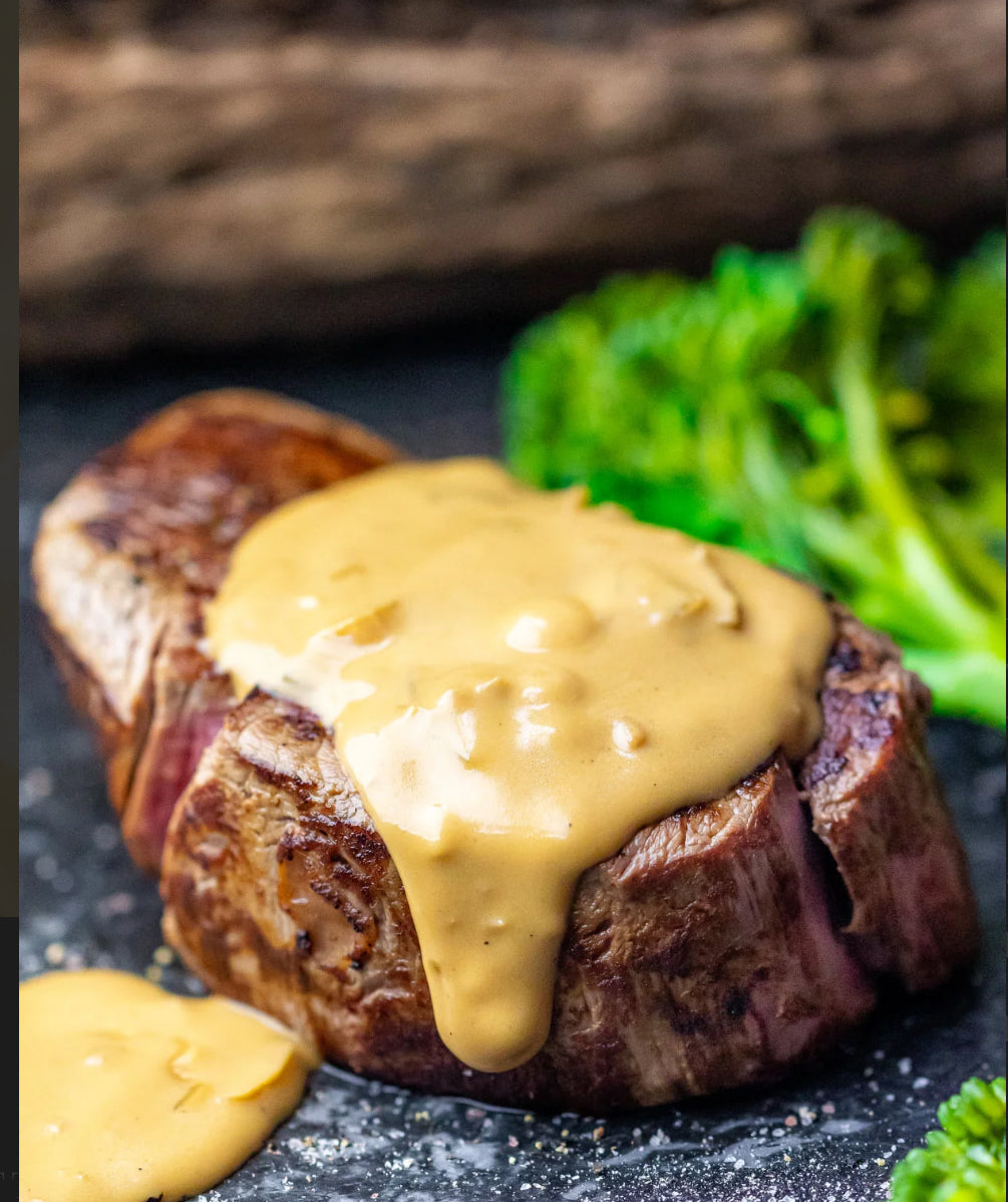 Diane Sauce with Buttery Leek