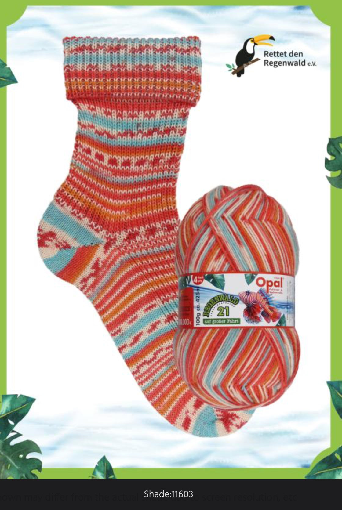 Opal Regenwald 21 4ply Sock