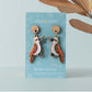 Wooden Kookaburra Statement Earrings