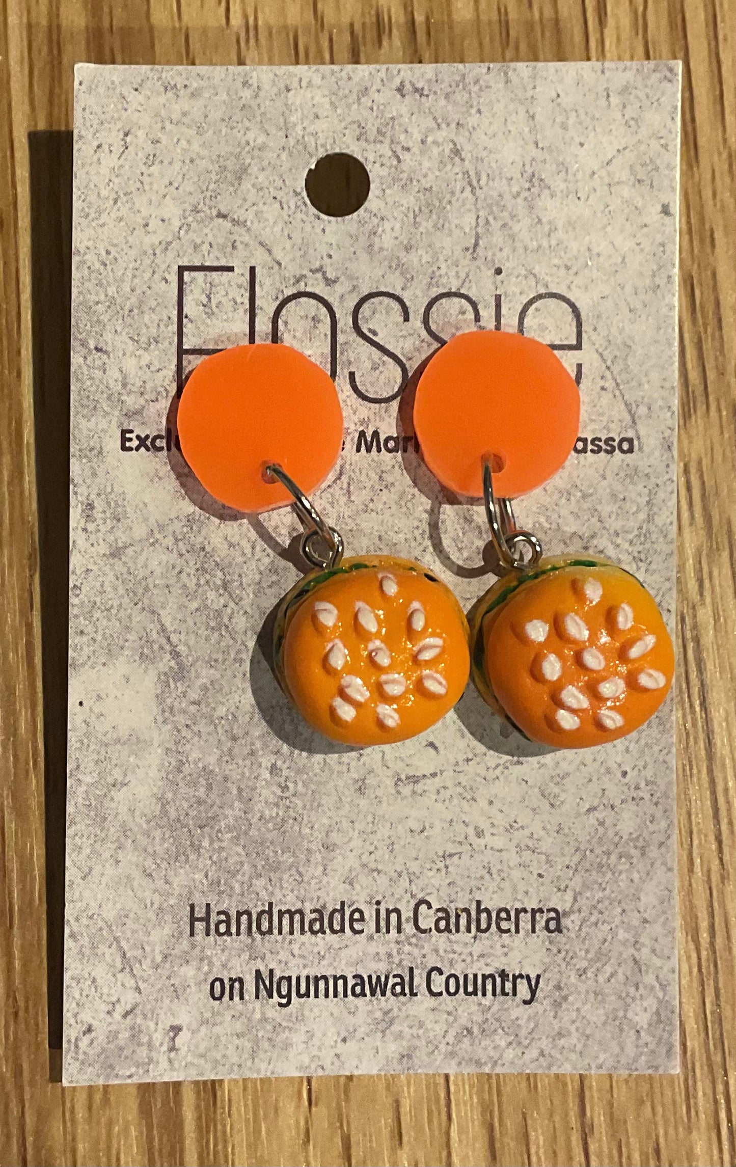 *Earrings Hamburger Dangles