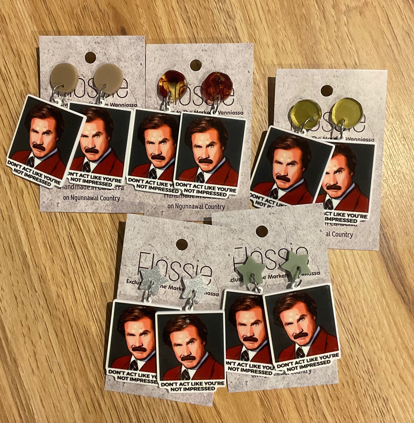 *Earrings Will Ferrell Dangles