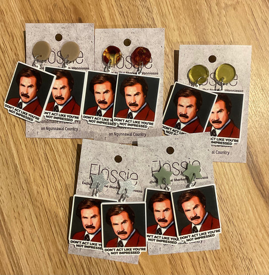 *Earrings Will Ferrell Dangles