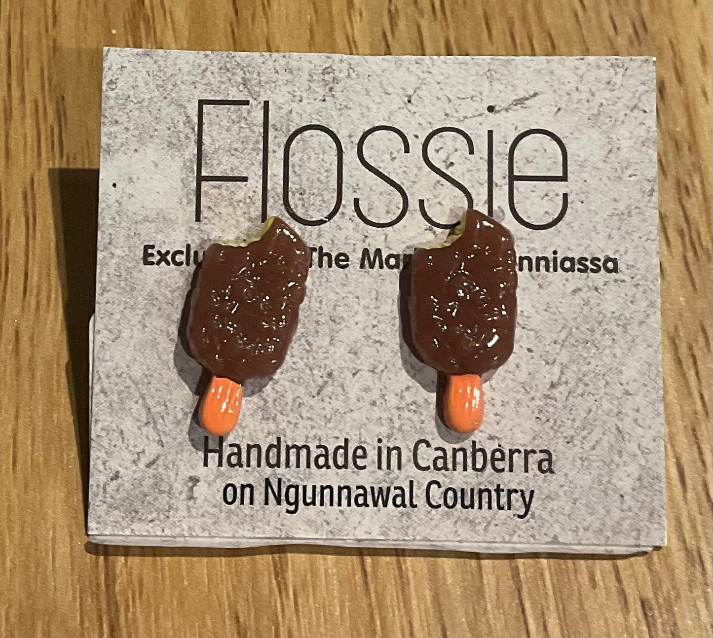 *Earrings Chocolate Icecream Studs
