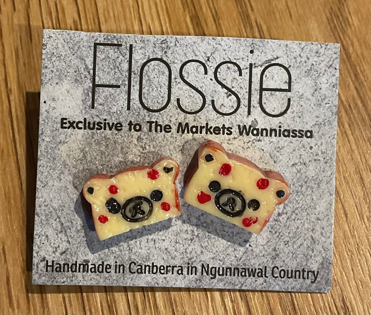 *Earrings Teddy Sandwich Studs