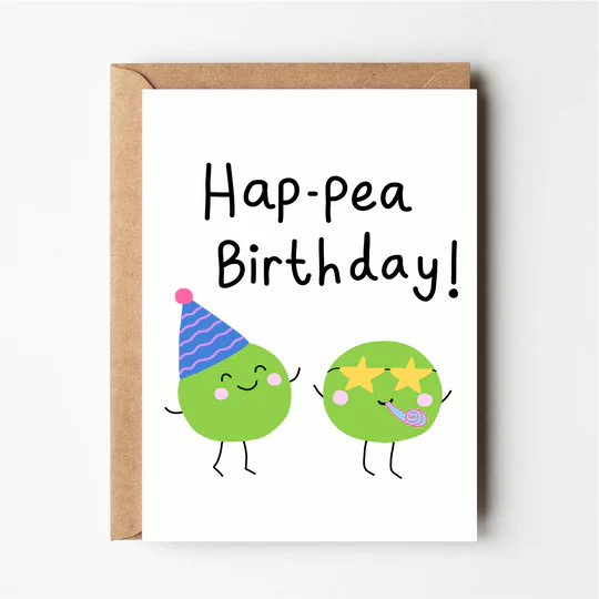 Hap-Pea Birthday Card