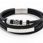 Leather Bracelet Multi Mens 17