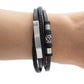 Leather Bracelet Multi Mens 17