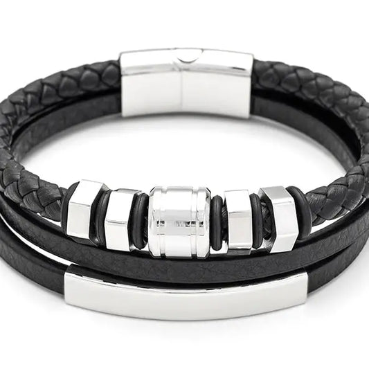Leather Bracelet Multi Mens 72