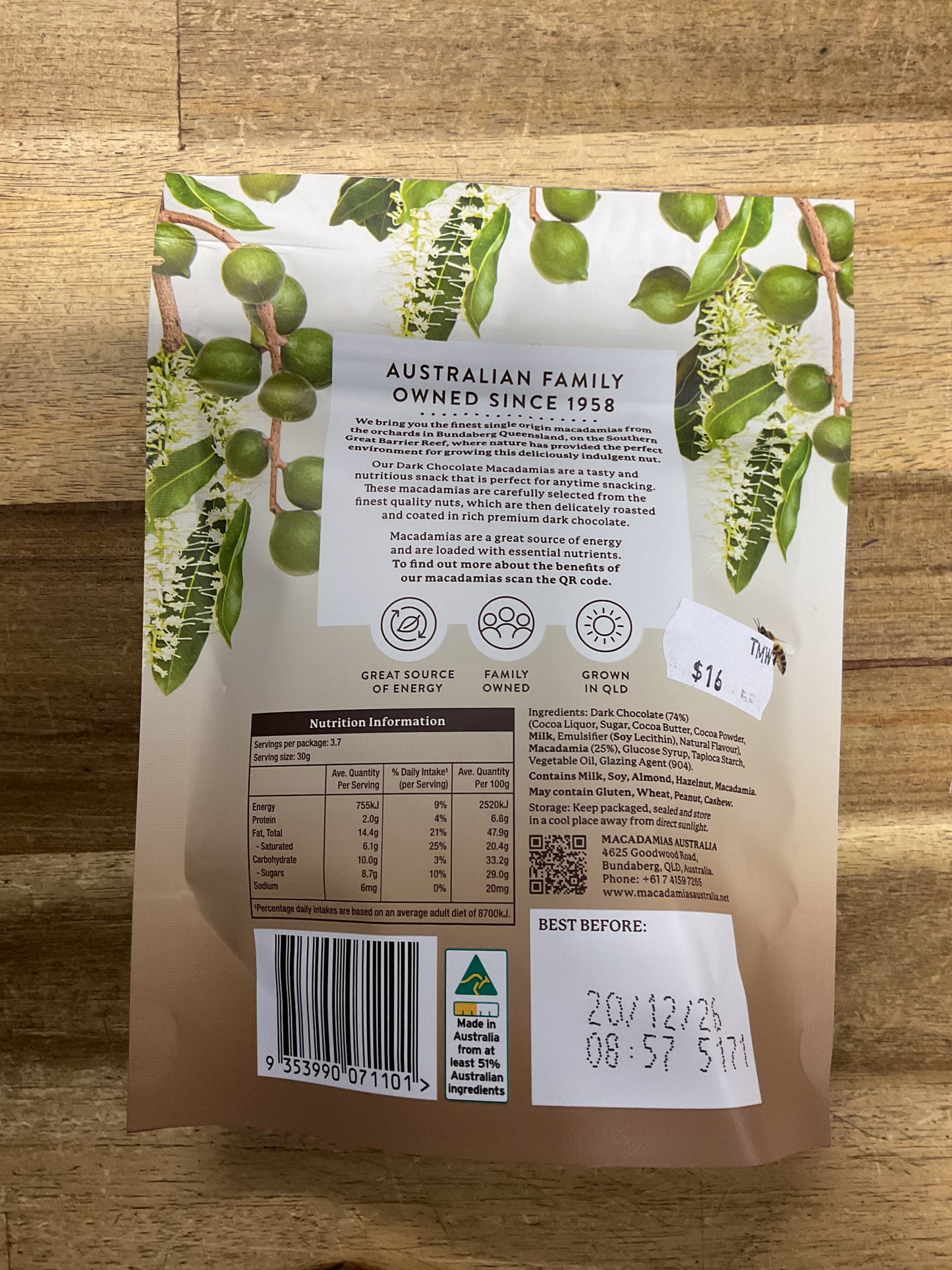 Dark Chocolate Macadamias