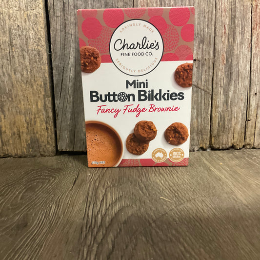 Mini Button Bikkies - Fancy Fudge Brownie