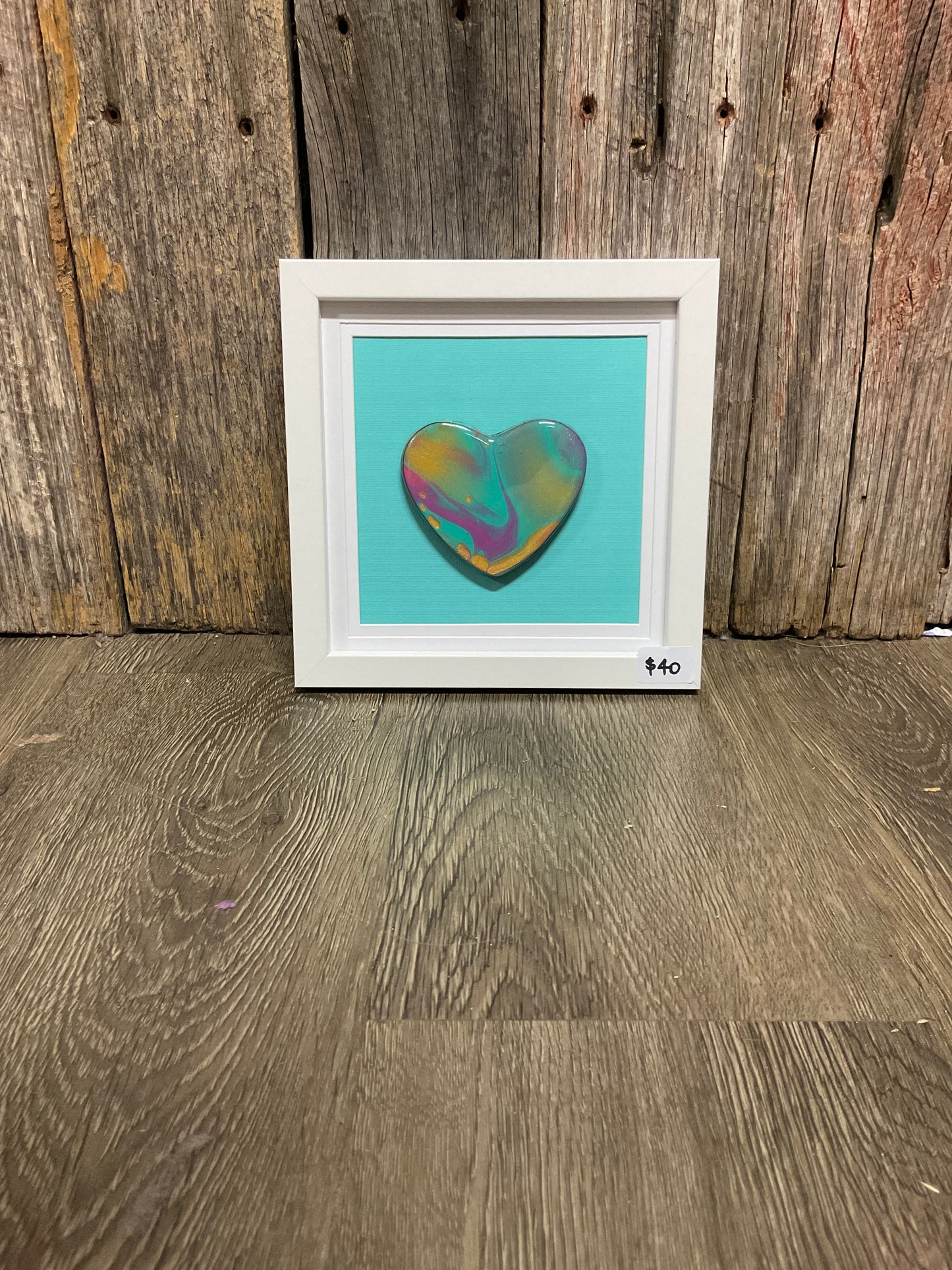 Resin Framed Art - Heart