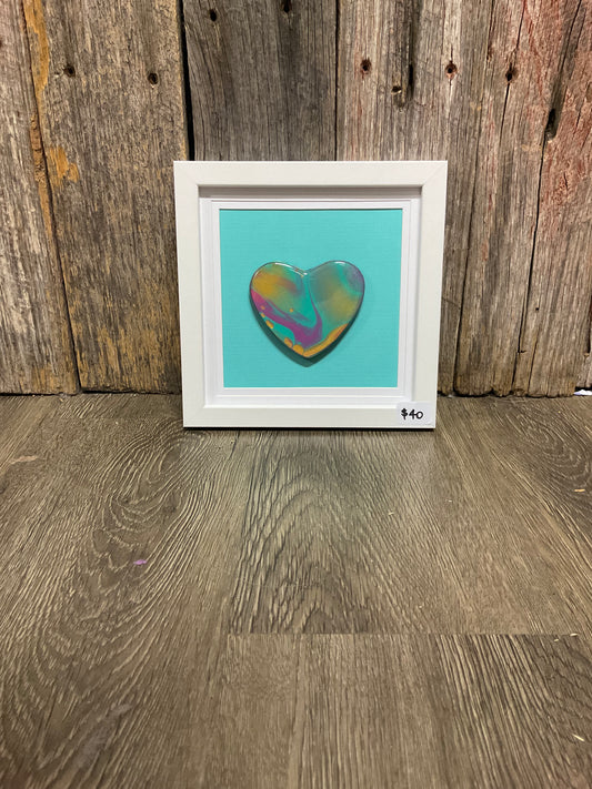 Resin Framed Art - Heart