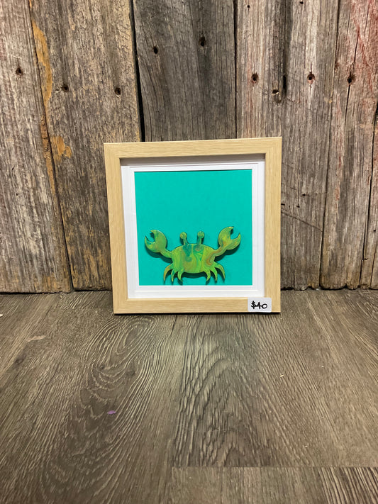 Resin Framed Art - Crab