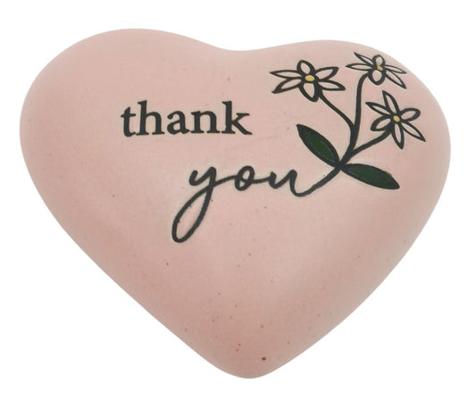 Thank You Stone Heart Shaped