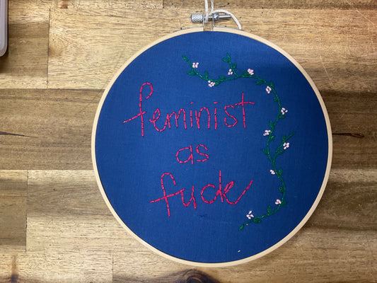 Feminist as F*ck Hoop 18cm