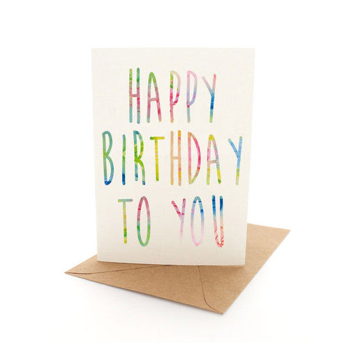 *Happy Birthday To You Card